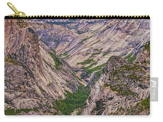 Rocky area from Glacier Point in Yosemite National Park - Zip Pouch