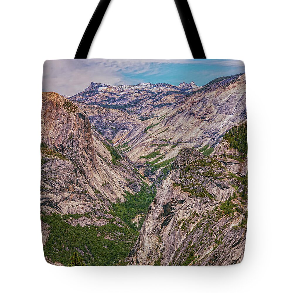Rocky area from Glacier Point in Yosemite National Park - Tote Bag
