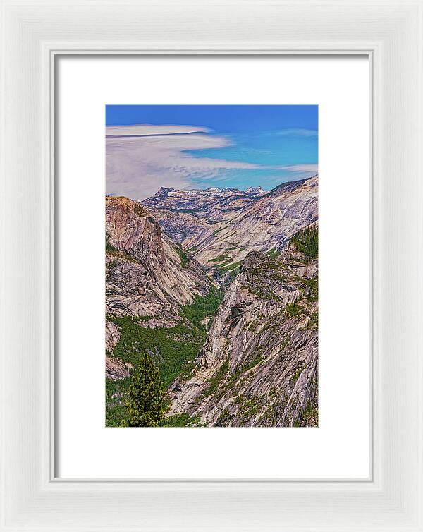 Rocky area from Glacier Point in Yosemite National Park - Framed Print