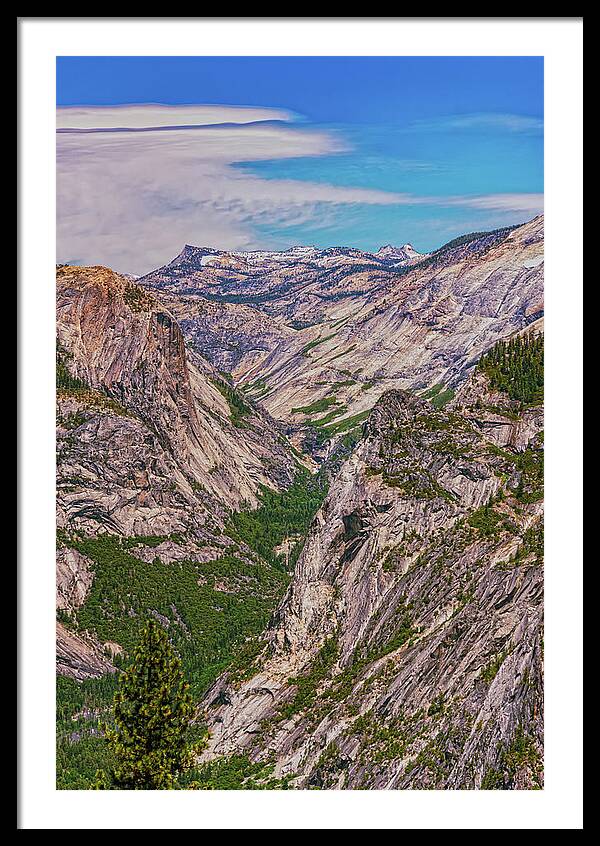Rocky area from Glacier Point in Yosemite National Park - Framed Print