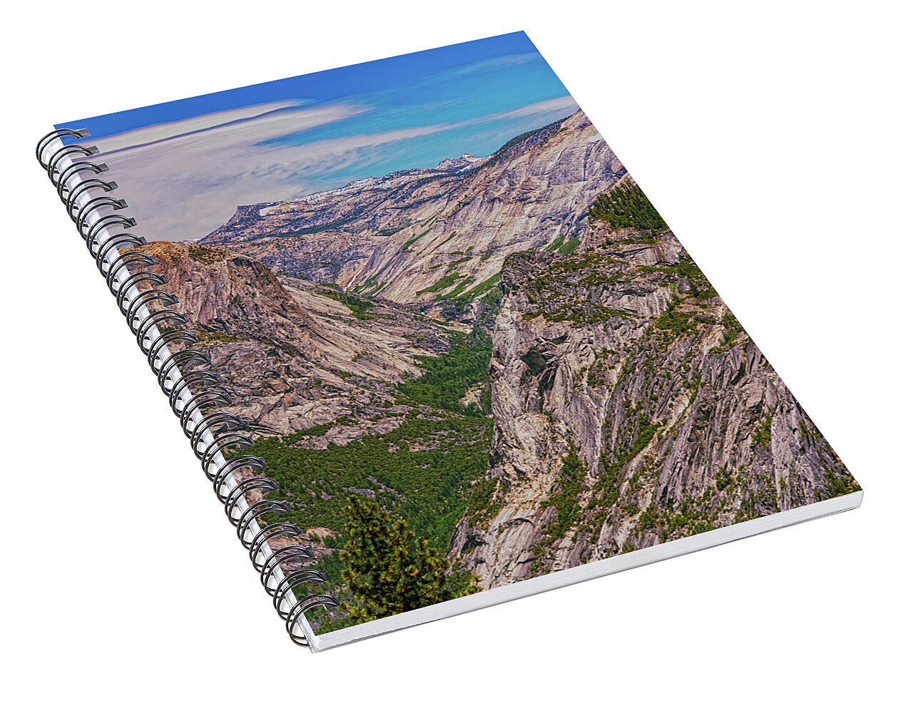 Rocky area from Glacier Point in Yosemite National Park - Spiral Notebook