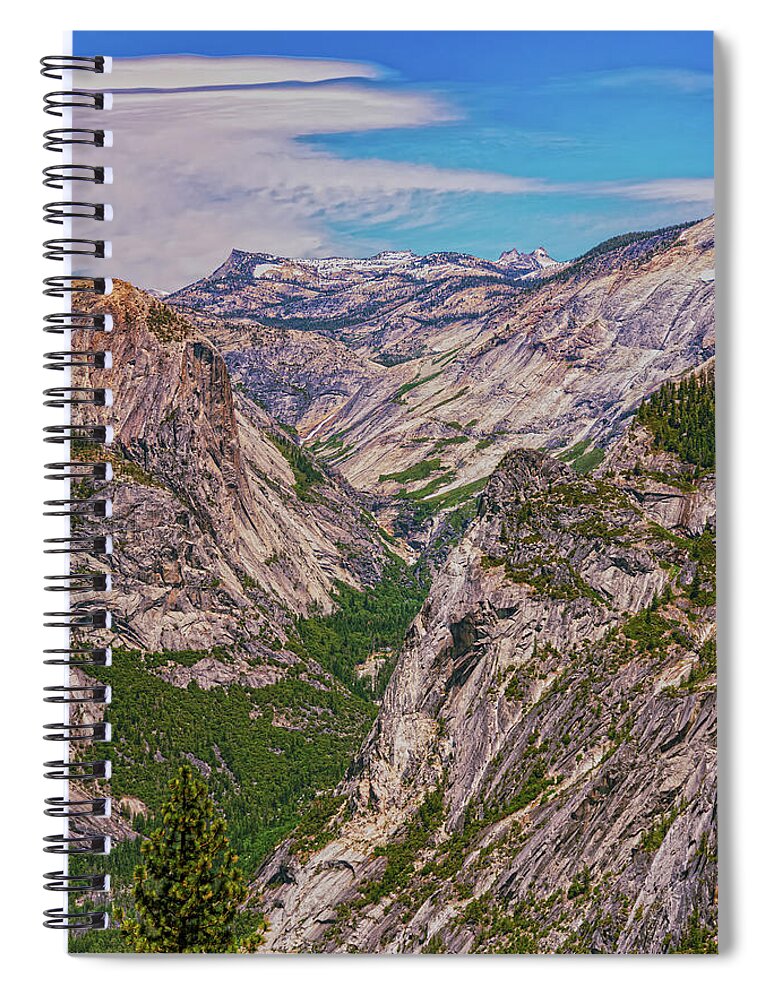 Rocky area from Glacier Point in Yosemite National Park - Spiral Notebook
