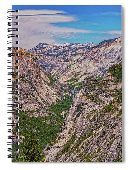 Rocky area from Glacier Point in Yosemite National Park - Spiral Notebook