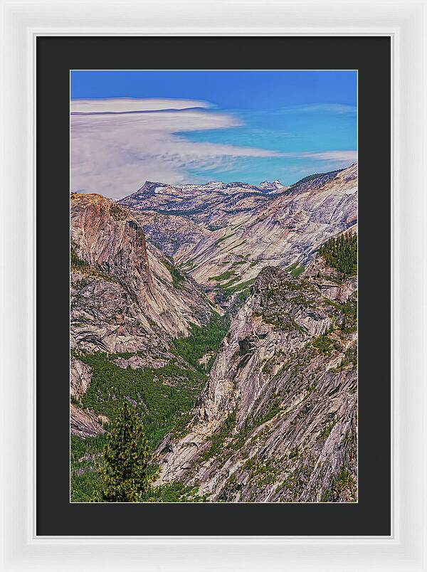 Rocky area from Glacier Point in Yosemite National Park - Framed Print