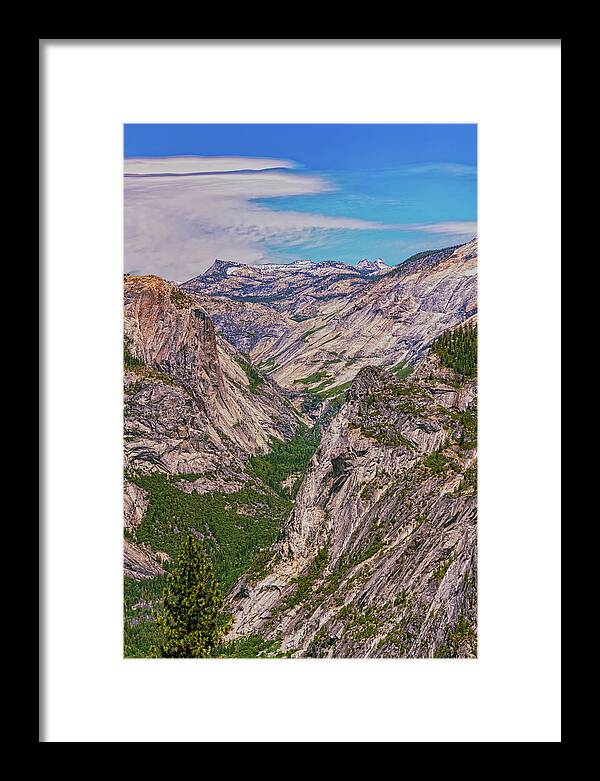 Rocky area from Glacier Point in Yosemite National Park - Framed Print