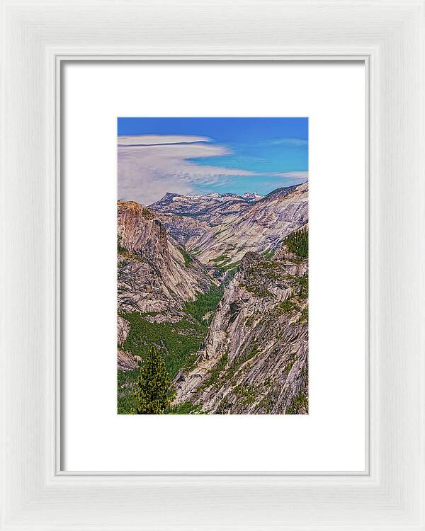 Rocky area from Glacier Point in Yosemite National Park - Framed Print