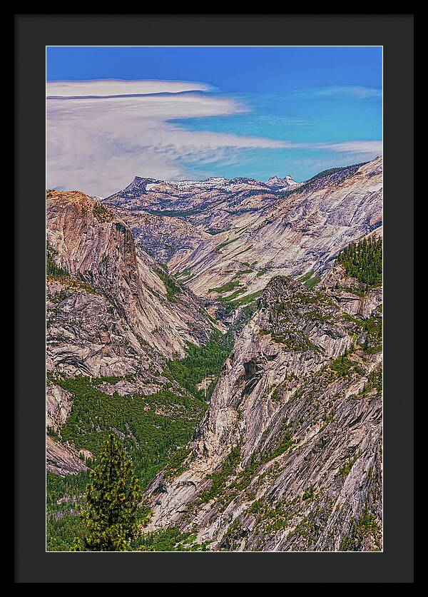 Rocky area from Glacier Point in Yosemite National Park - Framed Print