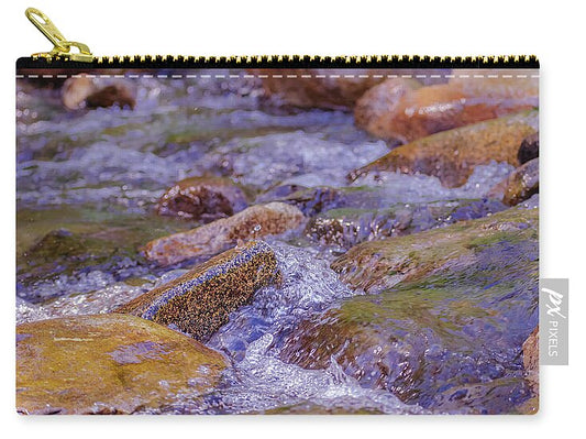 Rushing River and Rocks - Zip Pouch