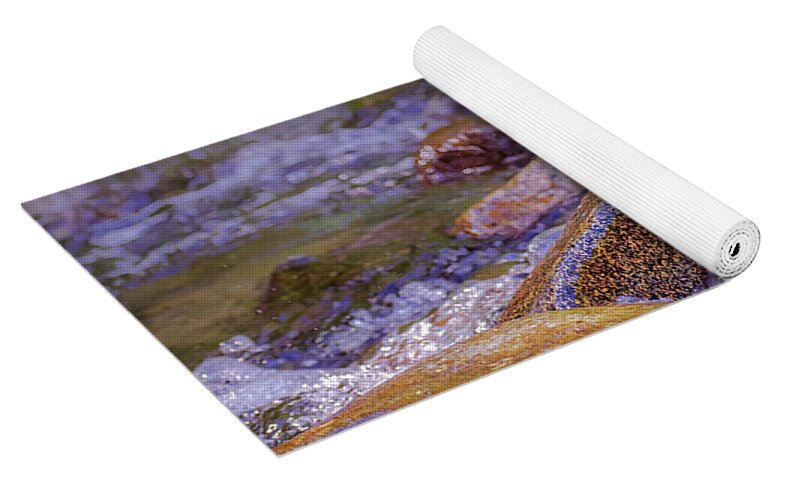 Rushing River and Rocks - Yoga Mat
