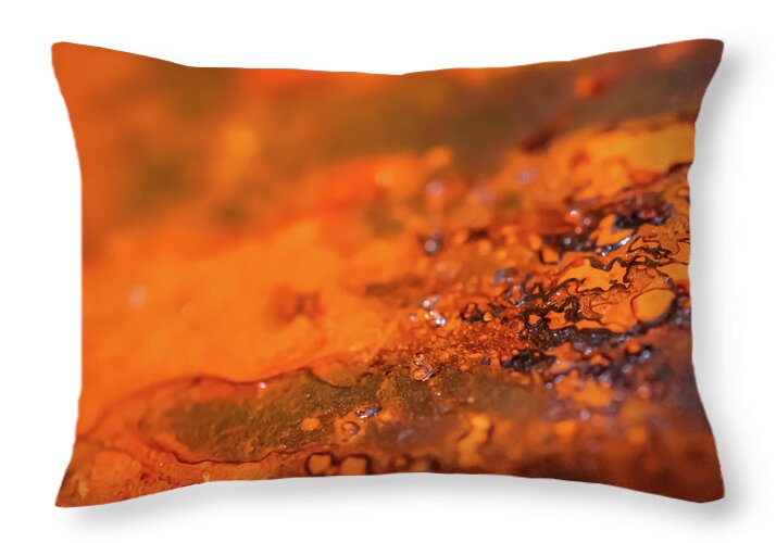 Rusted Close Up Art - Throw Pillow