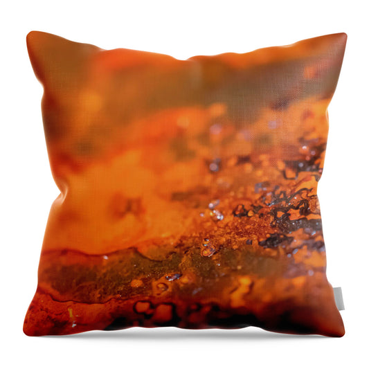 Rusted Close Up Art - Throw Pillow