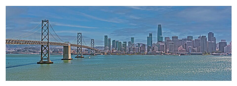 Oakland Bay Bridge and San Francisco Cityscape - Yoga Mat