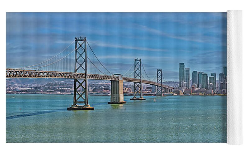 Oakland Bay Bridge and San Francisco Cityscape - Yoga Mat