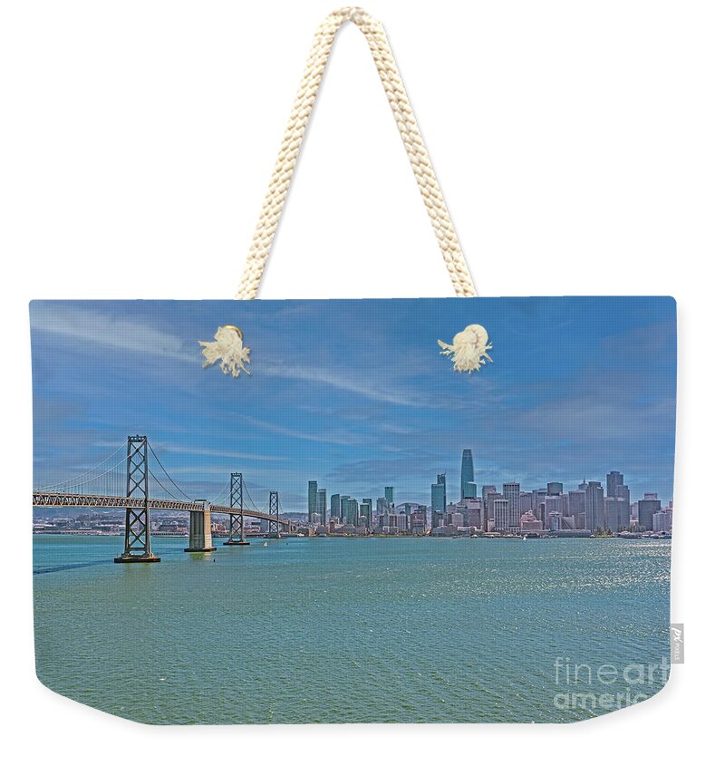 Oakland Bay Bridge and San Francisco Cityscape - Weekender Tote Bag