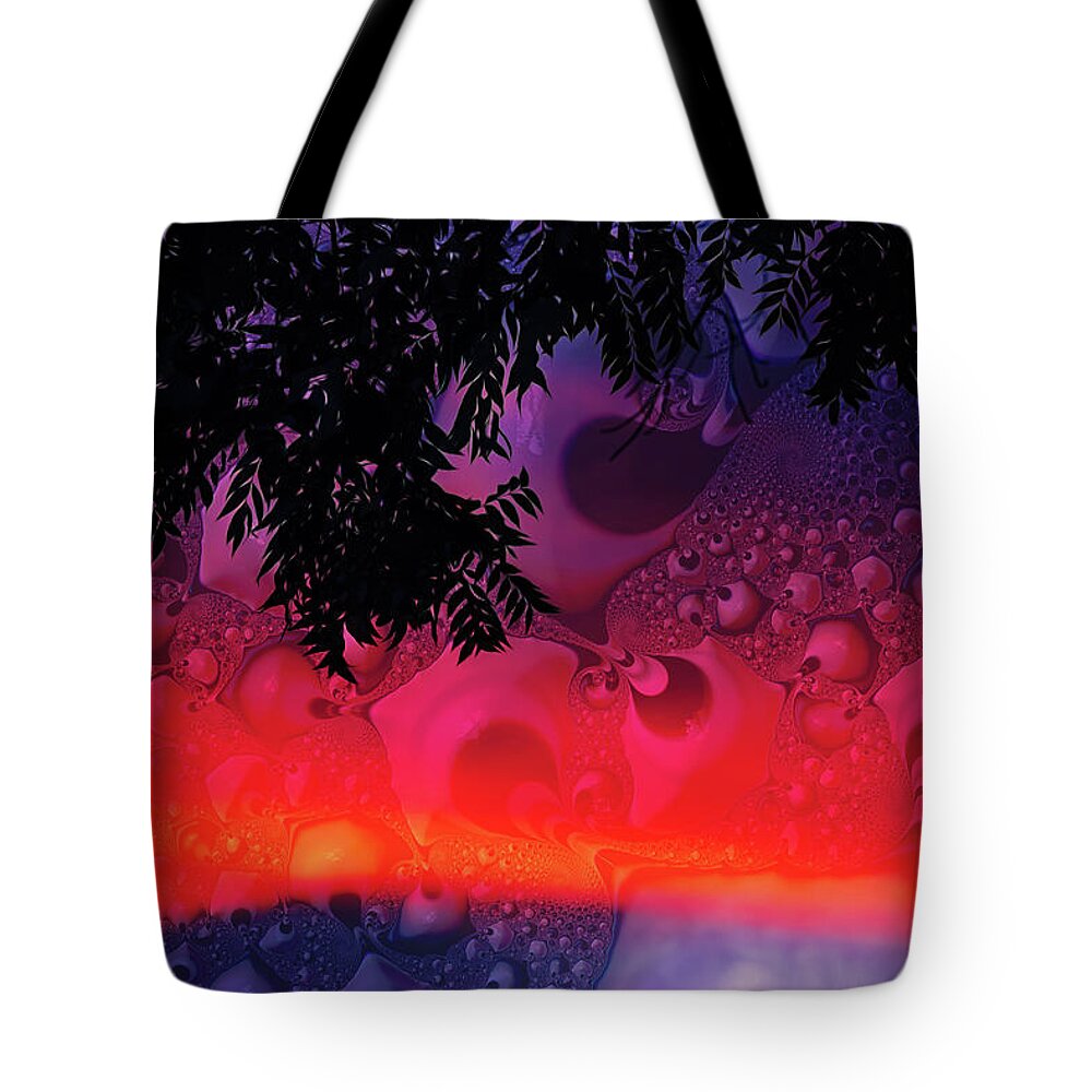 Silhouette Leaves and Nature Abstract - Tote Bag