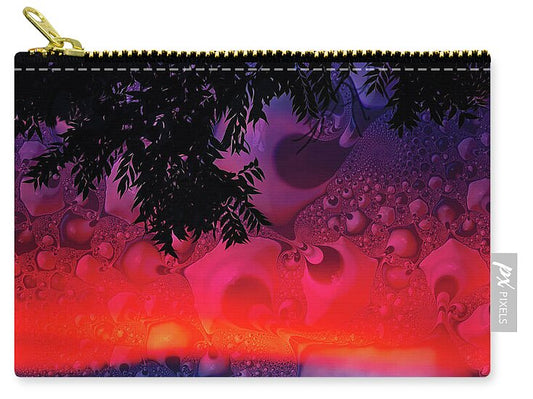 Silhouette Leaves and Nature Abstract - Zip Pouch
