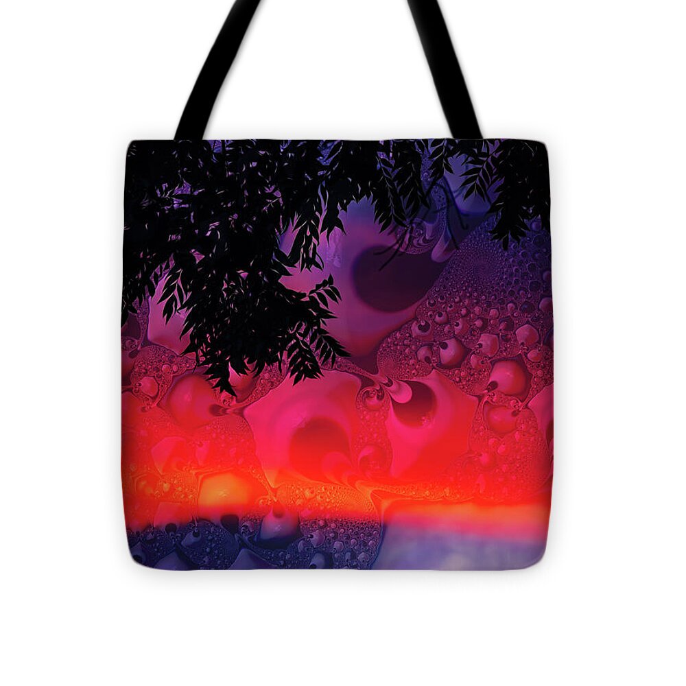 Silhouette Leaves and Nature Abstract - Tote Bag