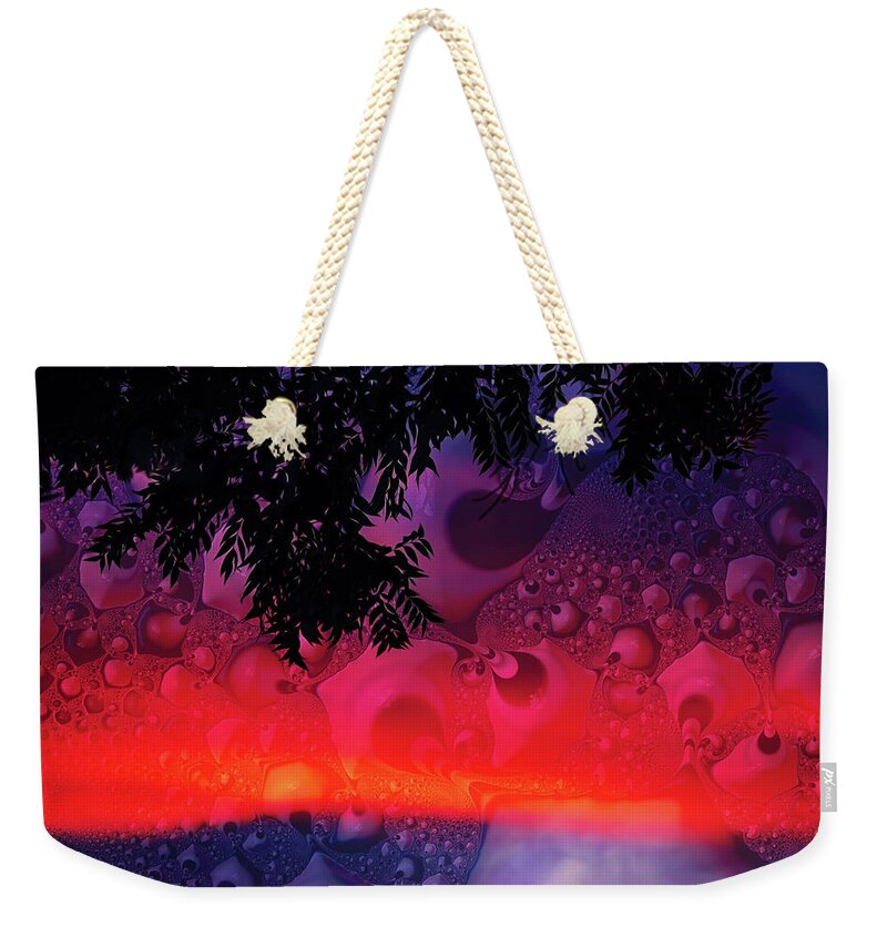 Silhouette Leaves and Nature Abstract - Weekender Tote Bag