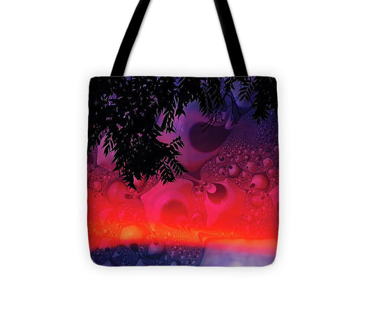 Silhouette Leaves and Nature Abstract - Tote Bag