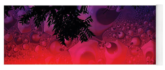 Silhouette Leaves and Nature Abstract - Yoga Mat
