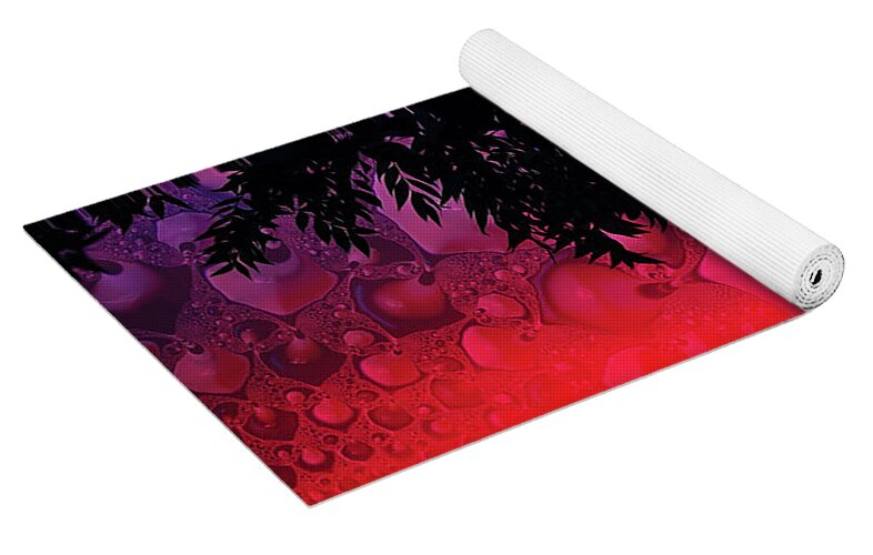 Silhouette Leaves and Nature Abstract - Yoga Mat