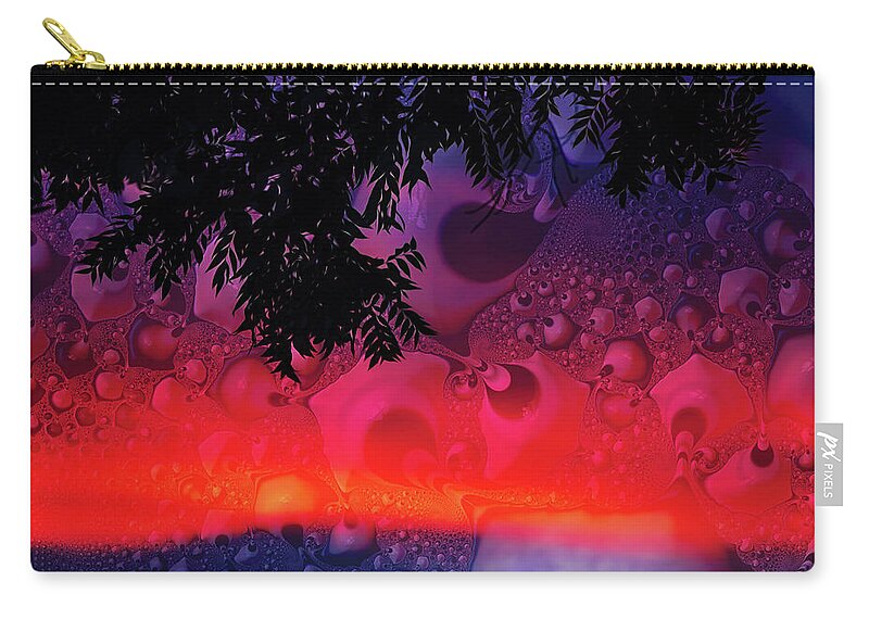 Silhouette Leaves and Nature Abstract - Zip Pouch