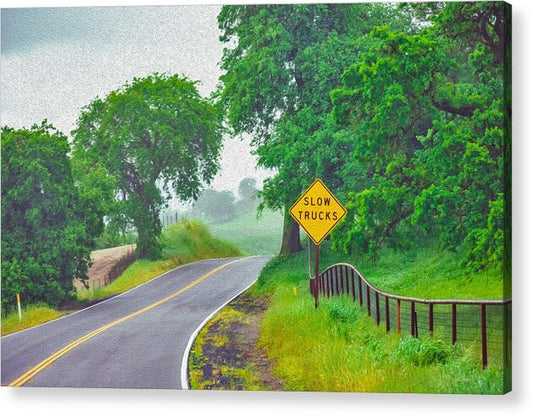 Slow Trucks - Nature California Landscape - Acrylic Print