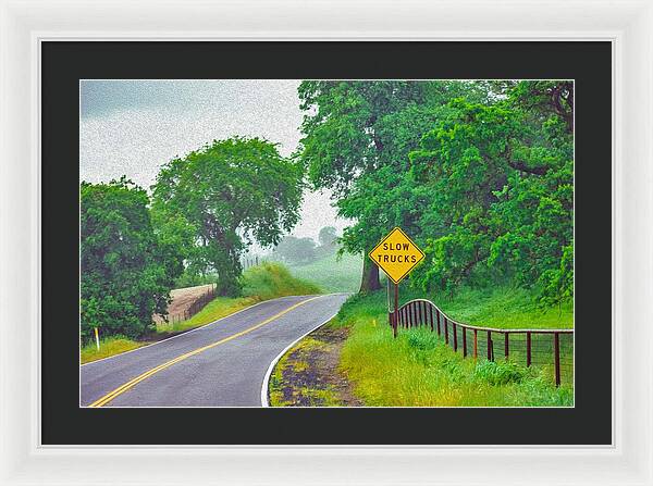 Slow Trucks - Nature California Landscape - Framed Print