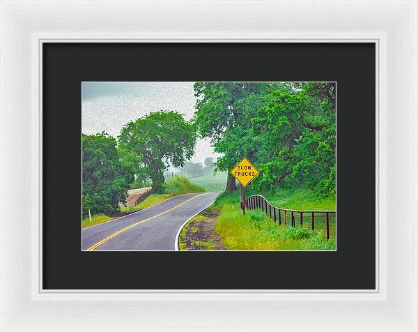 Slow Trucks - Nature California Landscape - Framed Print
