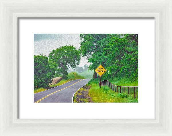 Slow Trucks - Nature California Landscape - Framed Print