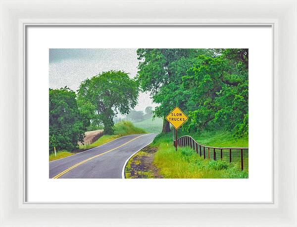 Slow Trucks - Nature California Landscape - Framed Print