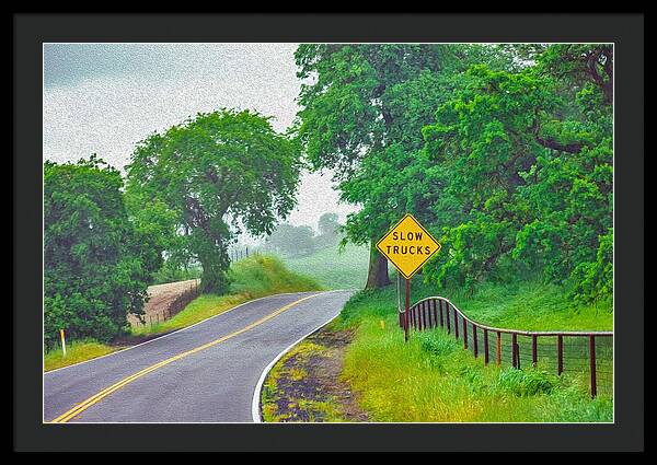 Slow Trucks - Nature California Landscape - Framed Print