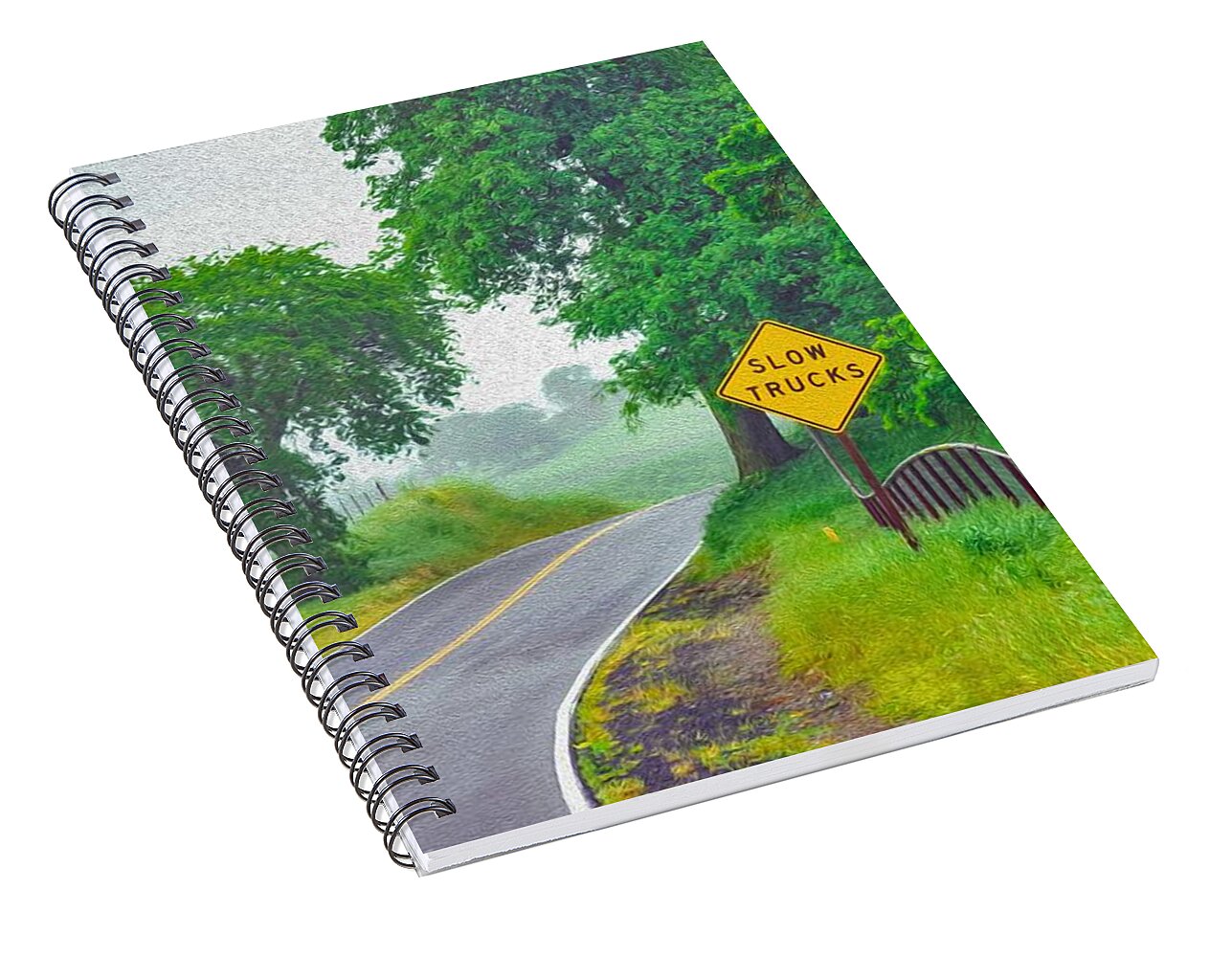 Slow Trucks - Nature California Landscape - Spiral Notebook