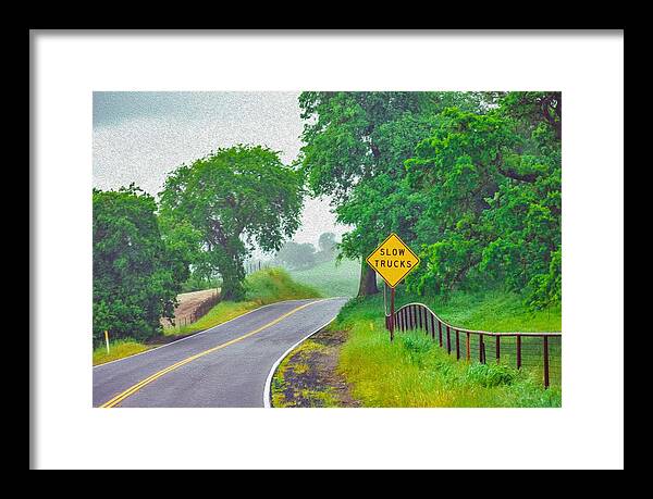 Slow Trucks - Nature California Landscape - Framed Print