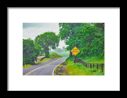 Slow Trucks - Nature California Landscape - Framed Print