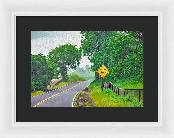 Slow Trucks - Nature California Landscape - Framed Print