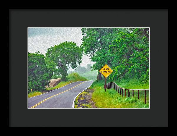 Slow Trucks - Nature California Landscape - Framed Print