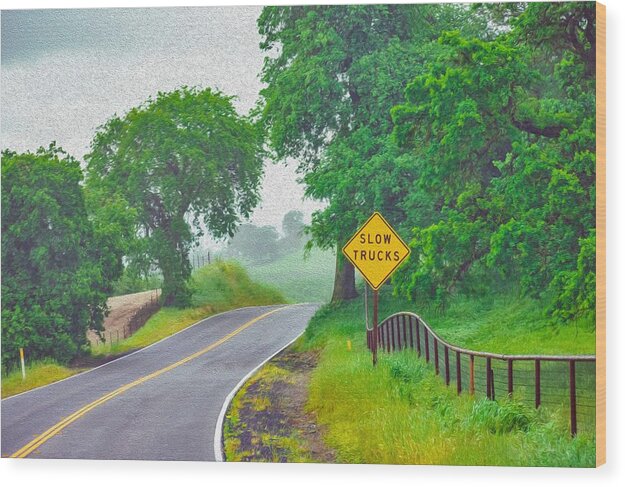 Slow Trucks - Nature California Landscape - Wood Print