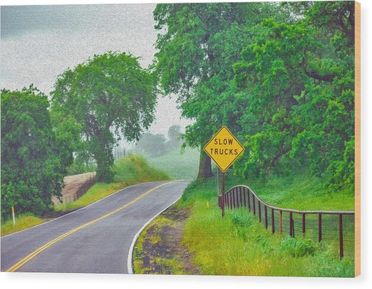 Slow Trucks - Nature California Landscape - Wood Print