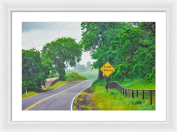 Slow Trucks - Nature California Landscape - Framed Print