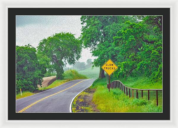 Slow Trucks - Nature California Landscape - Framed Print