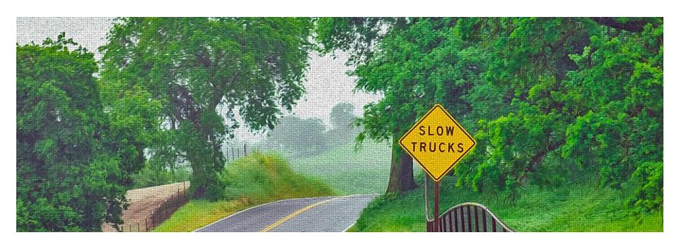 Slow Trucks - Nature California Landscape - Yoga Mat