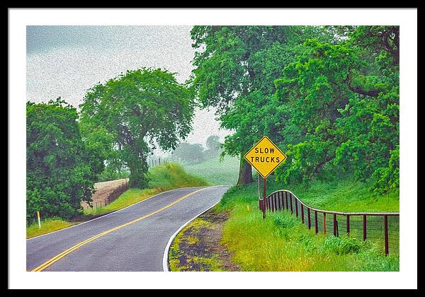 Slow Trucks - Nature California Landscape - Framed Print