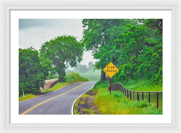 Slow Trucks - Nature California Landscape - Framed Print