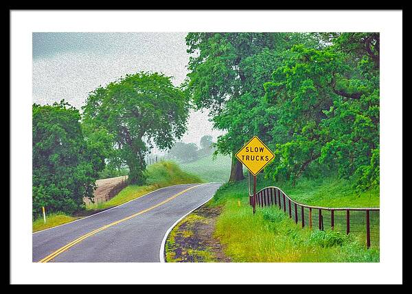 Slow Trucks - Nature California Landscape - Framed Print