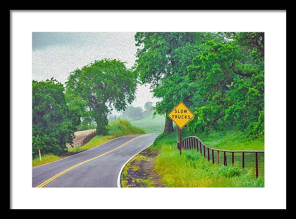 Slow Trucks - Nature California Landscape - Framed Print