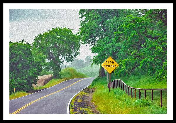 Slow Trucks - Nature California Landscape - Framed Print