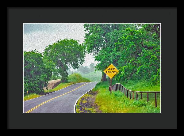Slow Trucks - Nature California Landscape - Framed Print