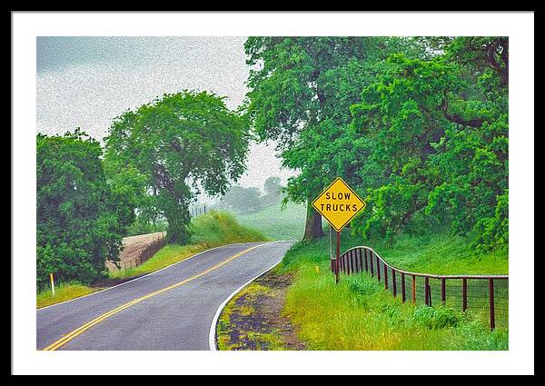 Slow Trucks - Nature California Landscape - Framed Print