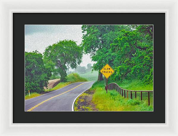 Slow Trucks - Nature California Landscape - Framed Print